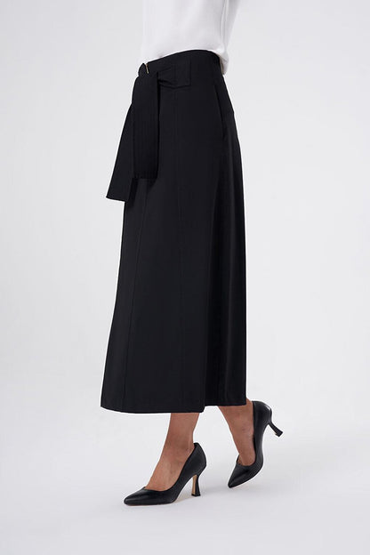 Front Tie Black Skirt