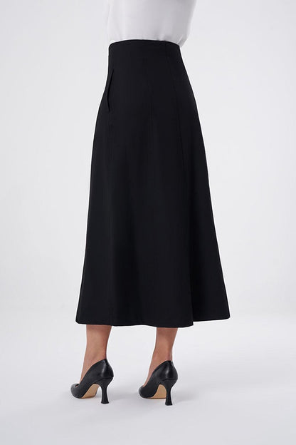 Front Tie Black Skirt