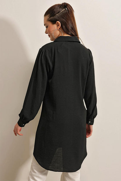 5883 Single Pocket Tunic - Black