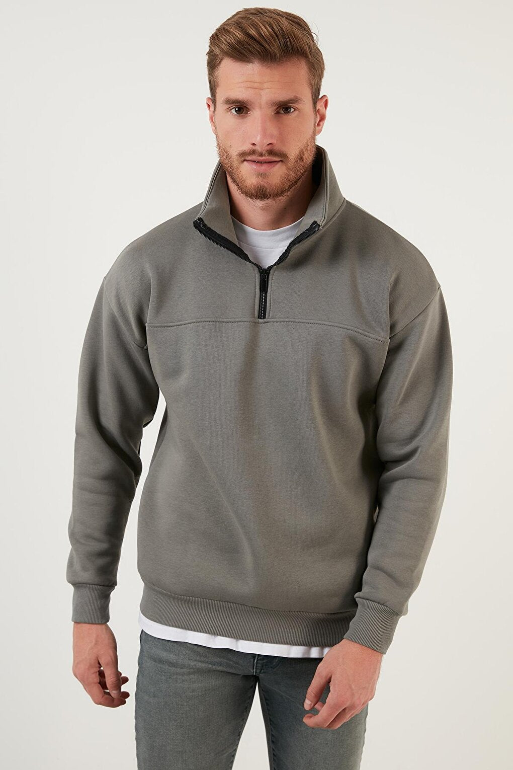 Regular Fit Cotton Soft Fleece Lined Winter Sweat 59053431