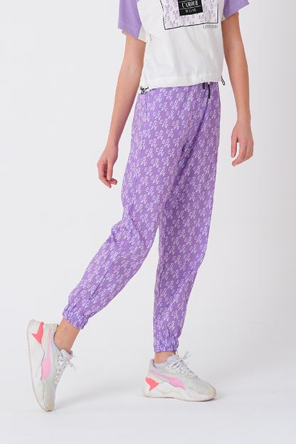 Girl's Letter Printed Jogger Bottom 8-13 Years LX1002