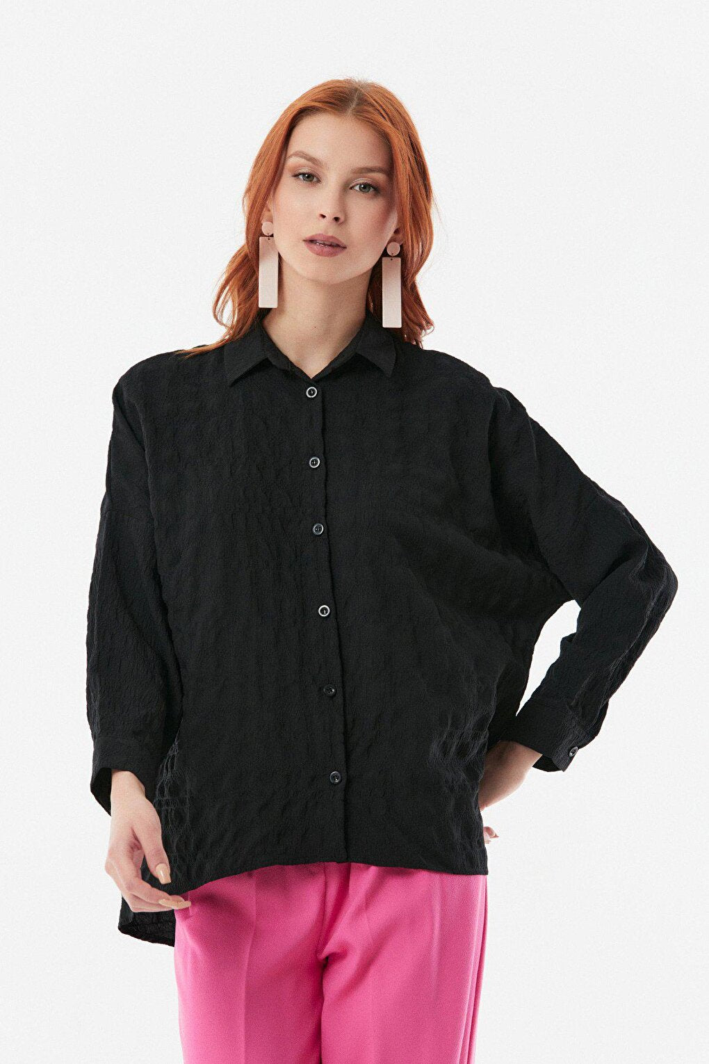 Sequined Low Sleeve Casual Shirt