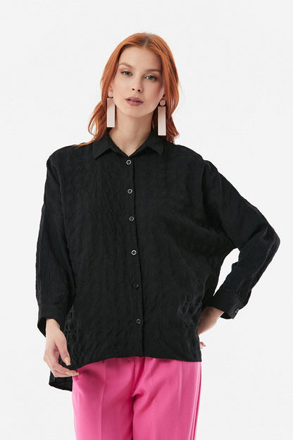 Sequined Low Sleeve Casual Shirt