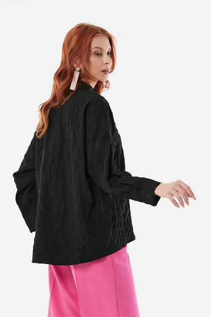 Sequined Low Sleeve Casual Shirt