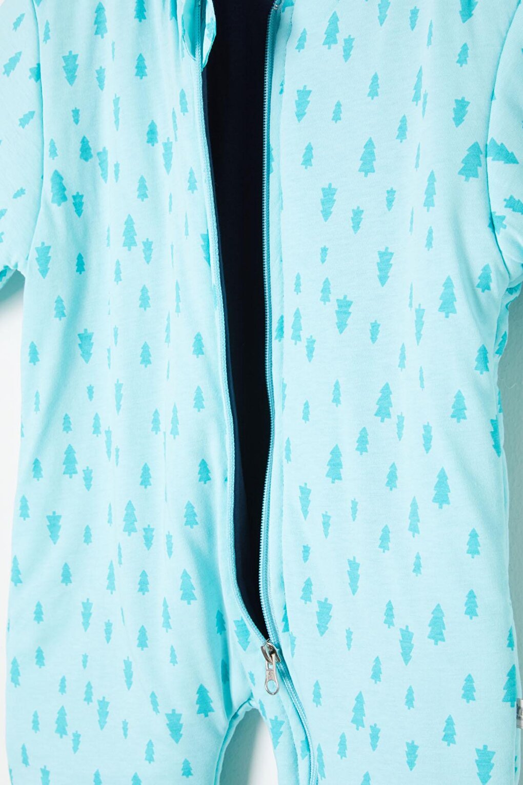 Turquoise Pine Tree Patterned Boy's Sleeping Bag 16358