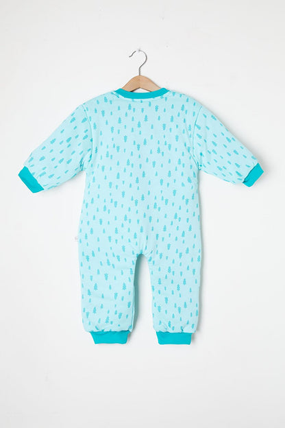 Turquoise Pine Tree Patterned Boy's Sleeping Bag 16358