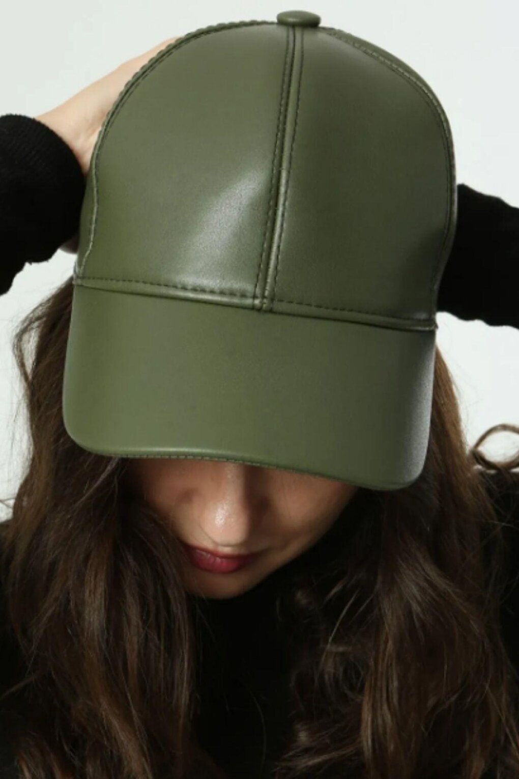 Vegan Leather Cap Khaki - SPK005