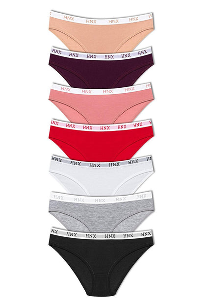 Cotton Waist Lettered Elastic Basic Women's Panties 7-pack