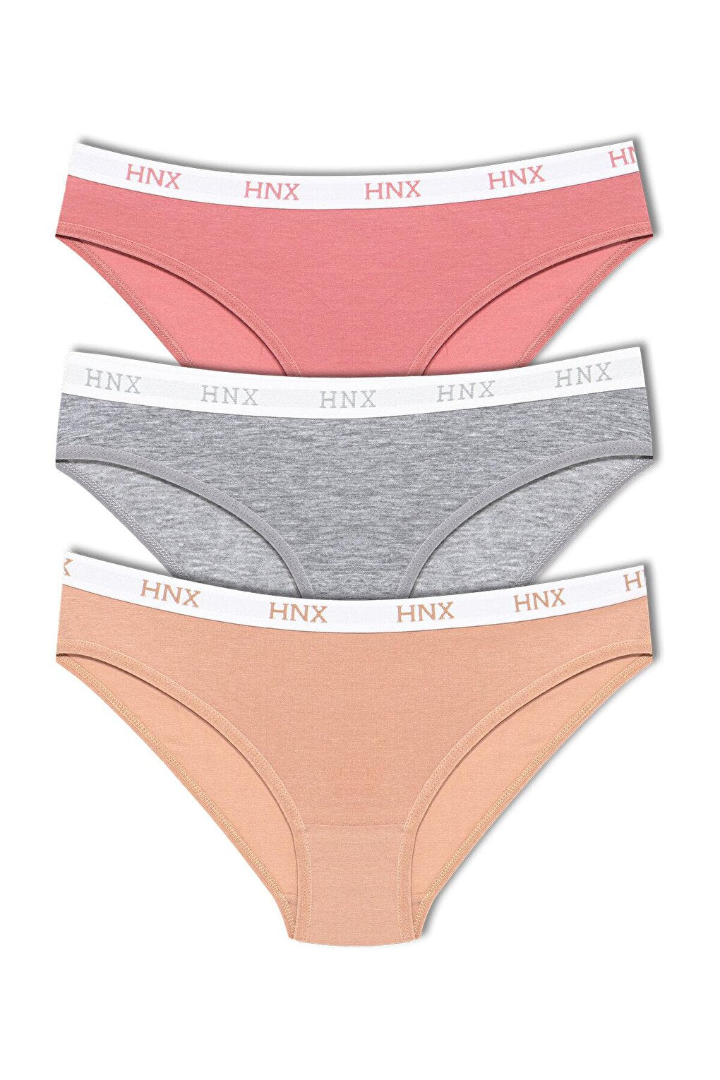 Cotton Waist Written Elastic Basic Women's Panties 3-Piece