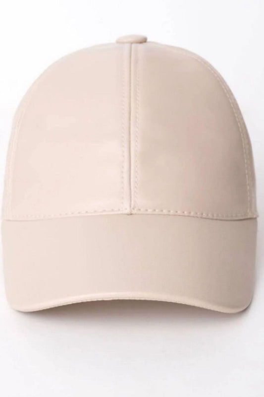 Vegan Leather Cap Beige - SPK005