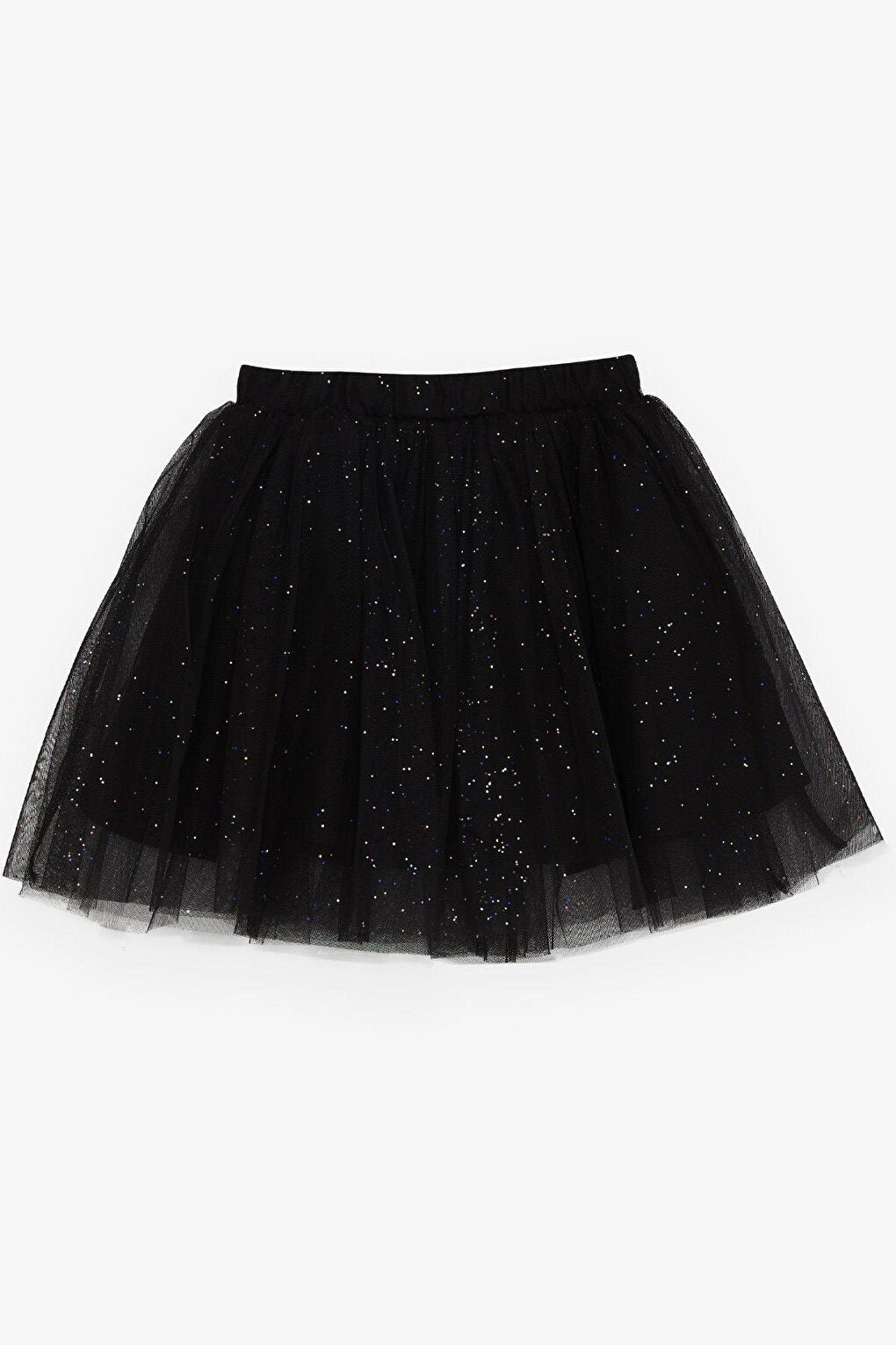 Girl's Skirt Tulle Colorful Glitter Black (Age 5-10)