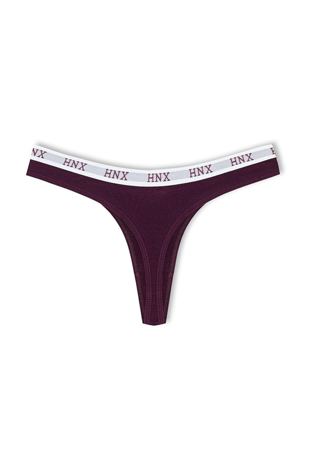 Cotton Basic Women's Thong Panties with Elastic Waist 5-pack