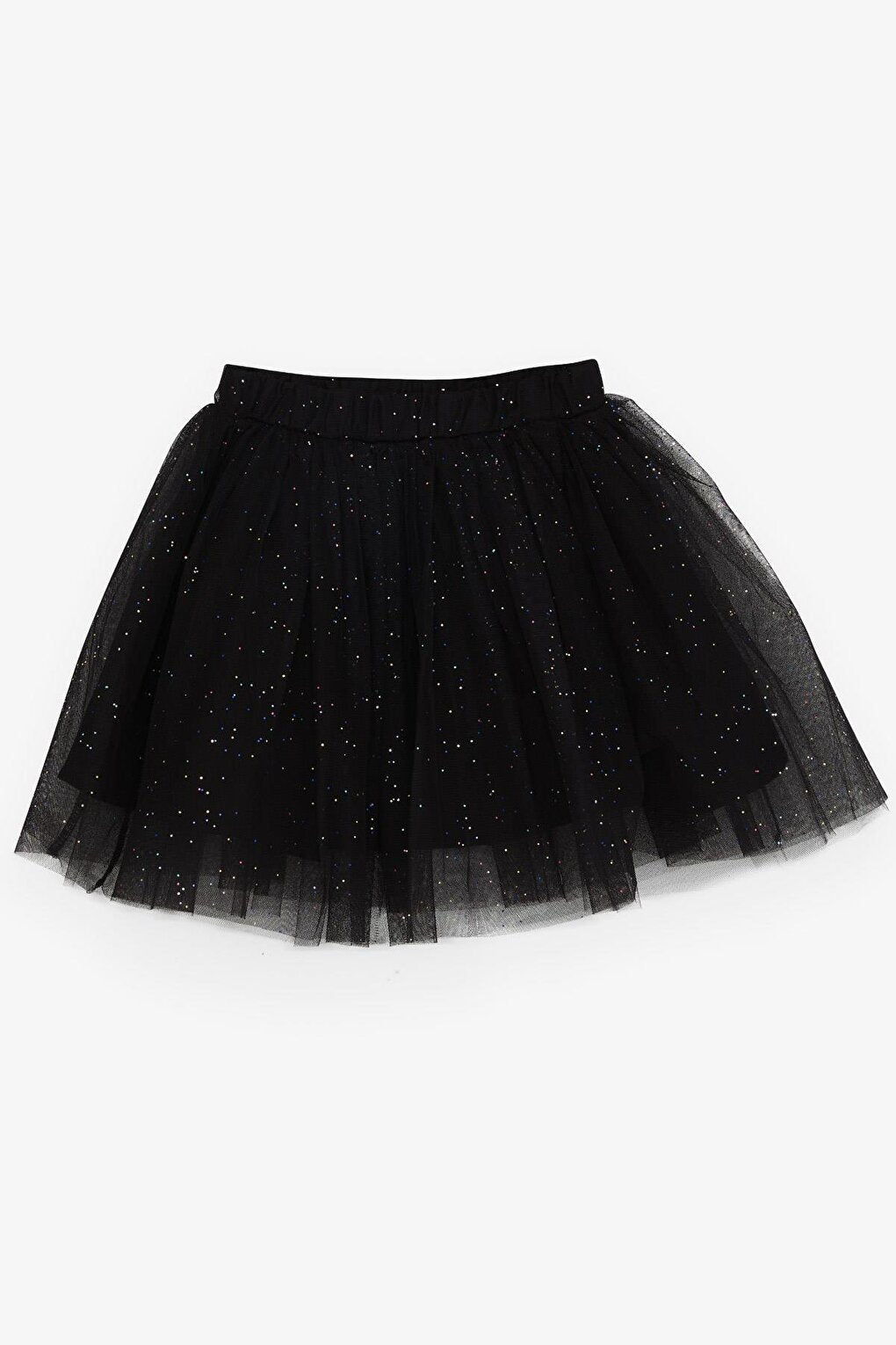 Girl's Skirt Tulle Colorful Glitter Black (Age 5-10)