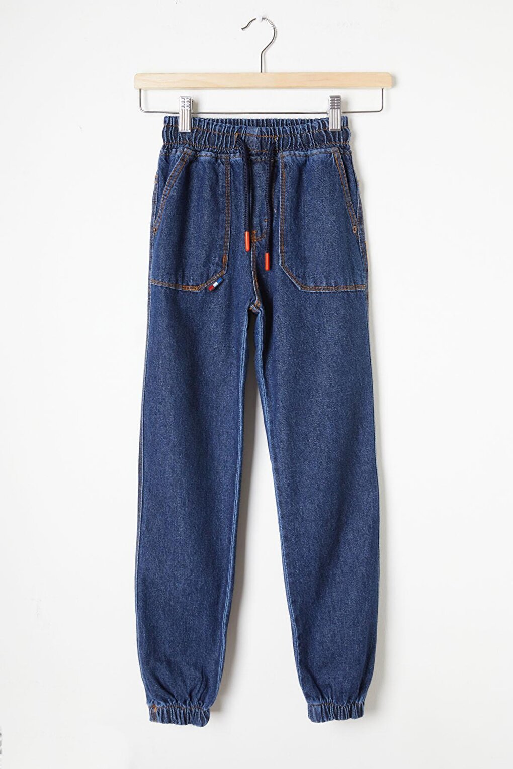 Boy's Blue Jean Trousers with Elastic Waist and Leg Legs 16413