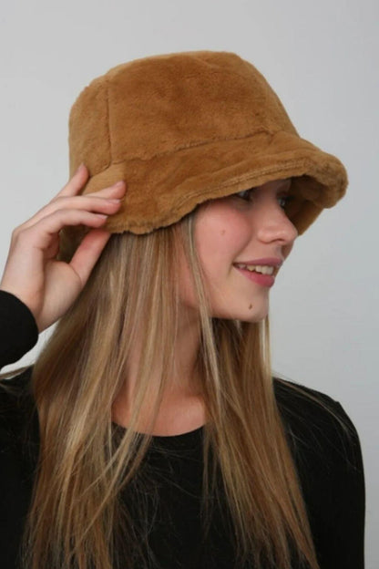 Soft Textured Bucket Hat Brown - SPK001