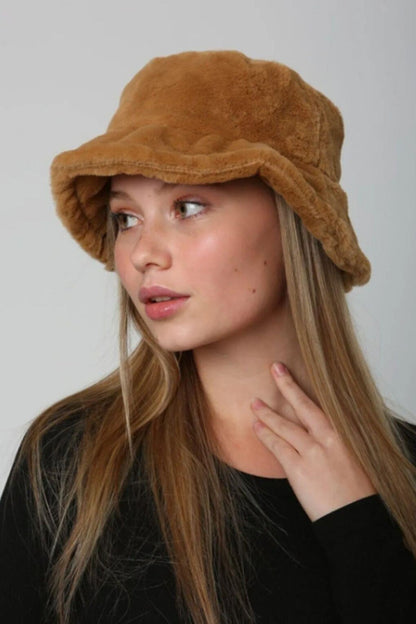 Soft Textured Bucket Hat Brown - SPK001