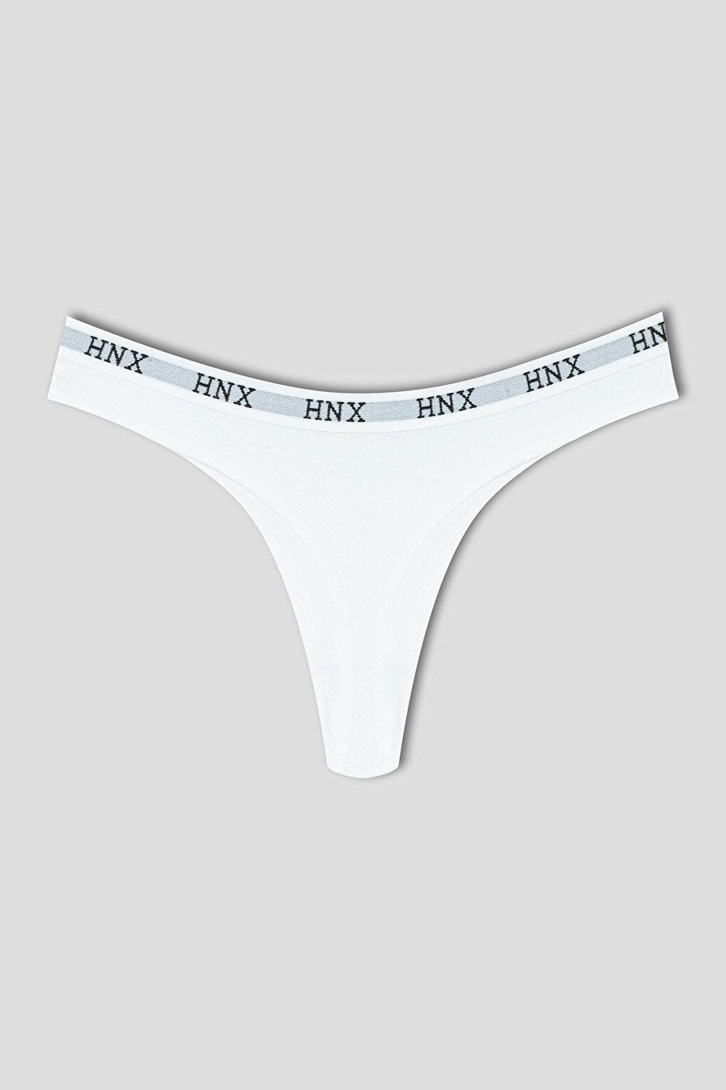 Cotton Basic Women's Thong Panties with Elastic Waist 3-Piece