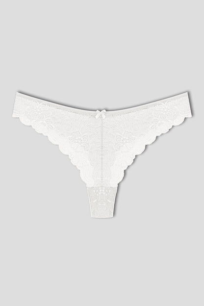 Lace High Waist Brazilian Women's Thong Panties 7 Piece