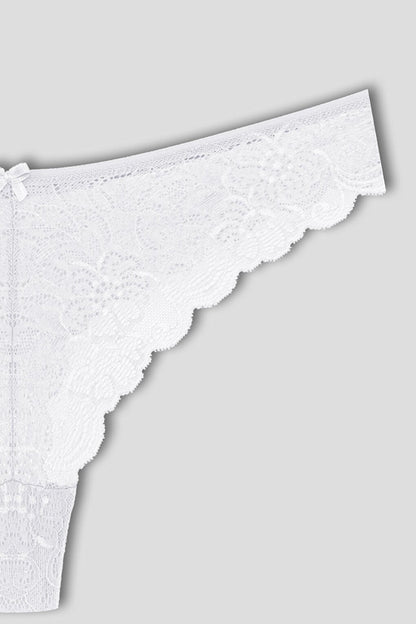 Lace High Waist Brazilian Women's Thong Panties 7 Piece