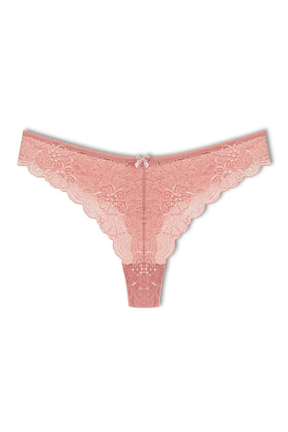 Lace High Waist Brazilian Women's Thong Panties 5-Piece