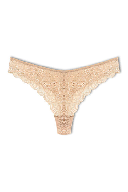 Lace High Waist Brazilian Women's Thong Panties 5-Piece