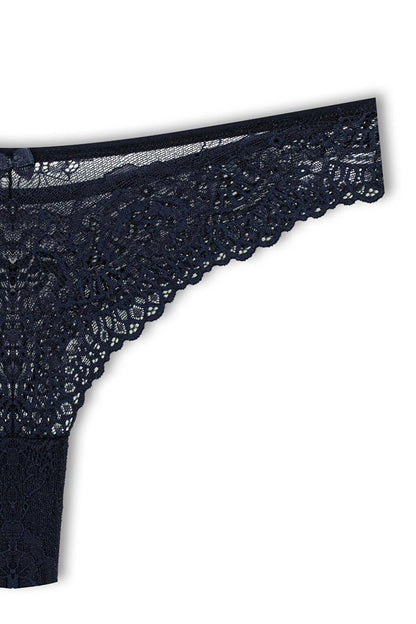 Lace High Waist Brazilian Women's Thong Panties 5-Piece