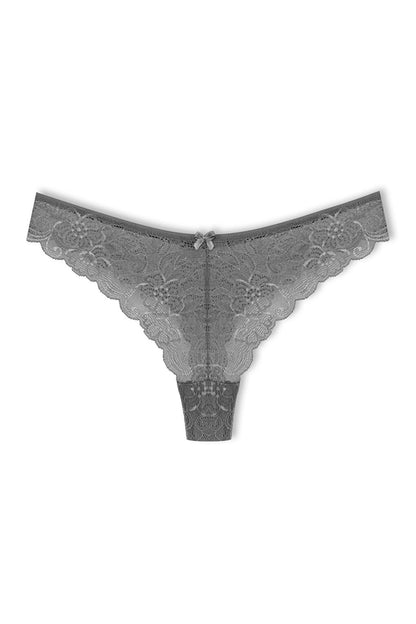 Lace High Waist Brazilian Women's Thong Panties 5-Piece