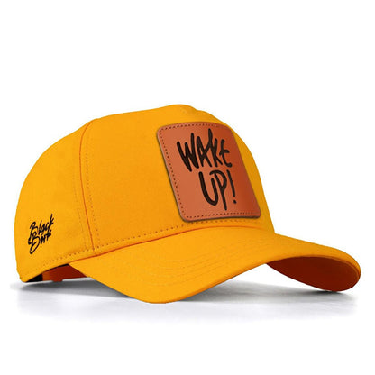 V1 Baseball Wake Up - Unisex Yellow Cap with 2 Code Logo