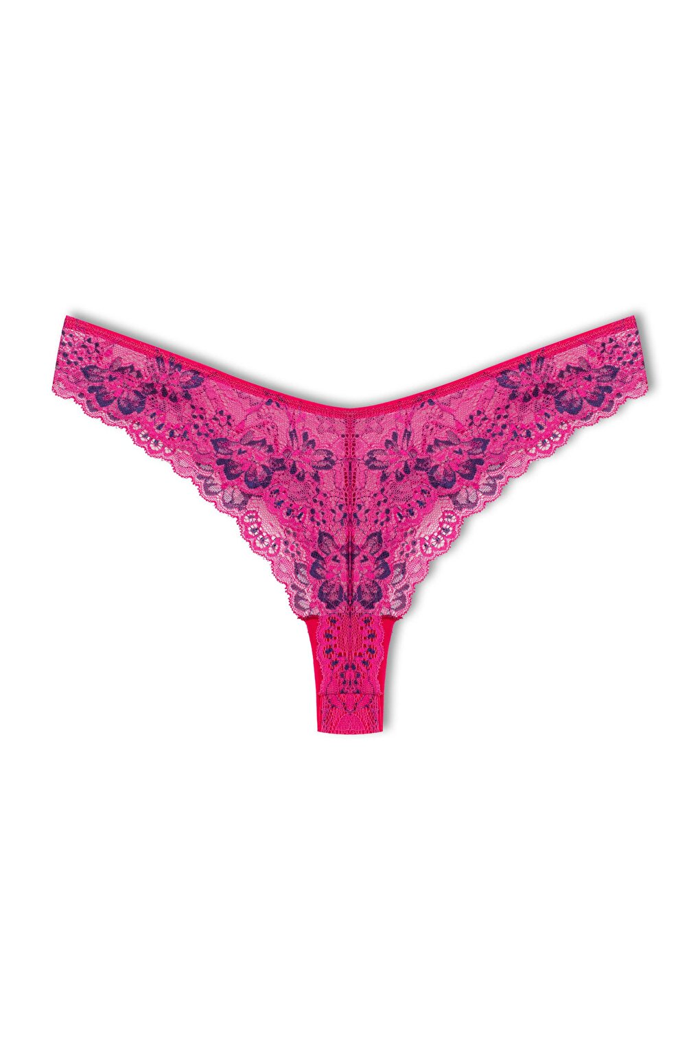 Double Color Lace High Waist Brazilian Women's Thong Panties