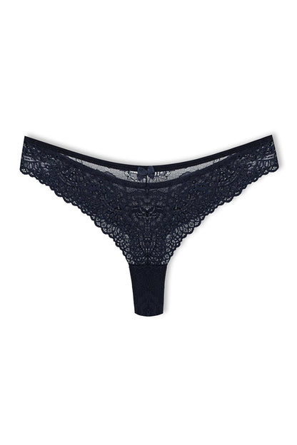 Lace High Waist Brazilian Women's Thong Panties 5-Piece