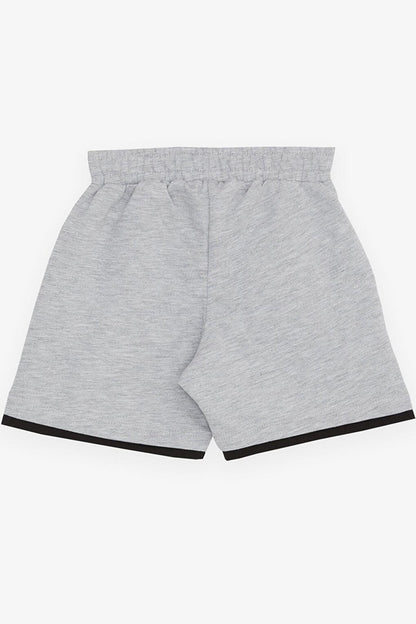 Boy's Shorts with Pockets and Accessories Gray Melange (Ages 3-7)