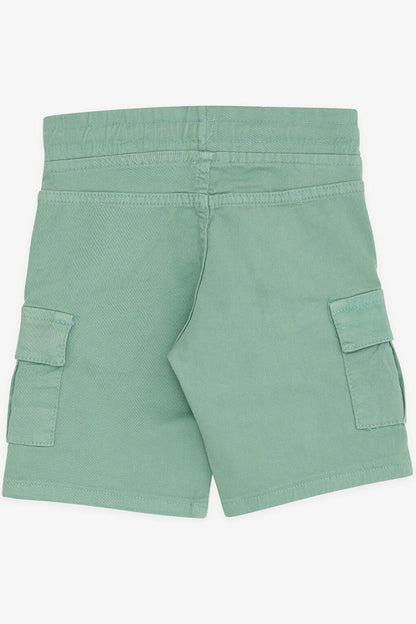 Boy's Shorts with Cargo Pocket Lace Up Mint Green (Age 2-6)