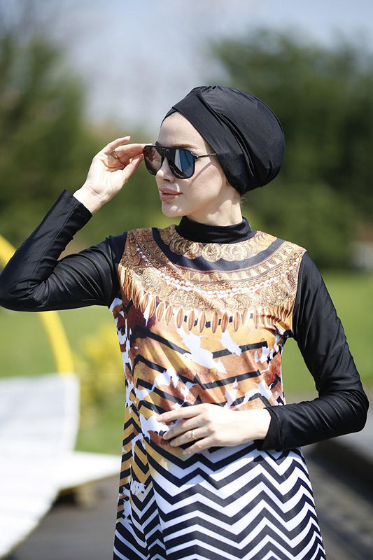 Design Fully Covered Hijab Swimsuit ANTIQUE