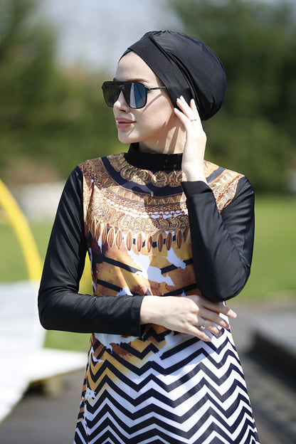 Design Fully Covered Hijab Swimsuit ANTIQUE