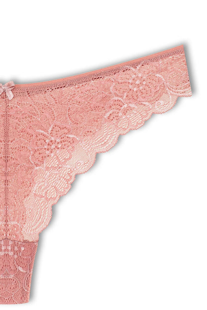 Lace High Waist Brazilian Women's Thong Panties 5-Piece