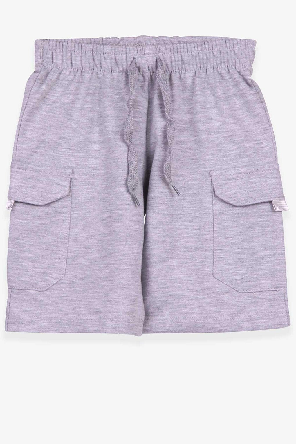 Boy's Shorts with Cargo Pocket Light Gray Melange (Age 2-5)