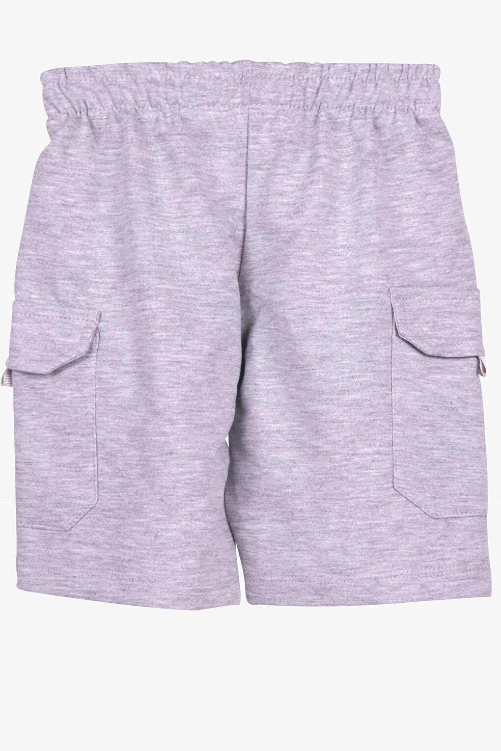 Boy's Shorts with Cargo Pocket Light Gray Melange (Age 2-5)