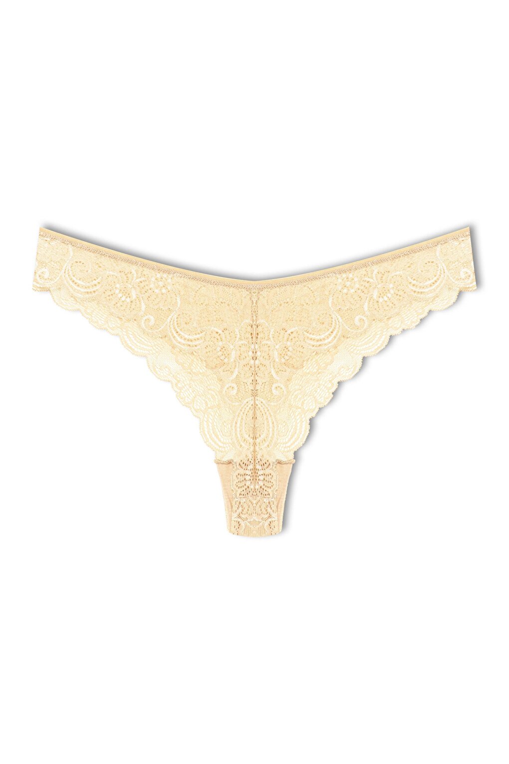 Lace High Waist Brazil Women's Thong Panties Set of 3