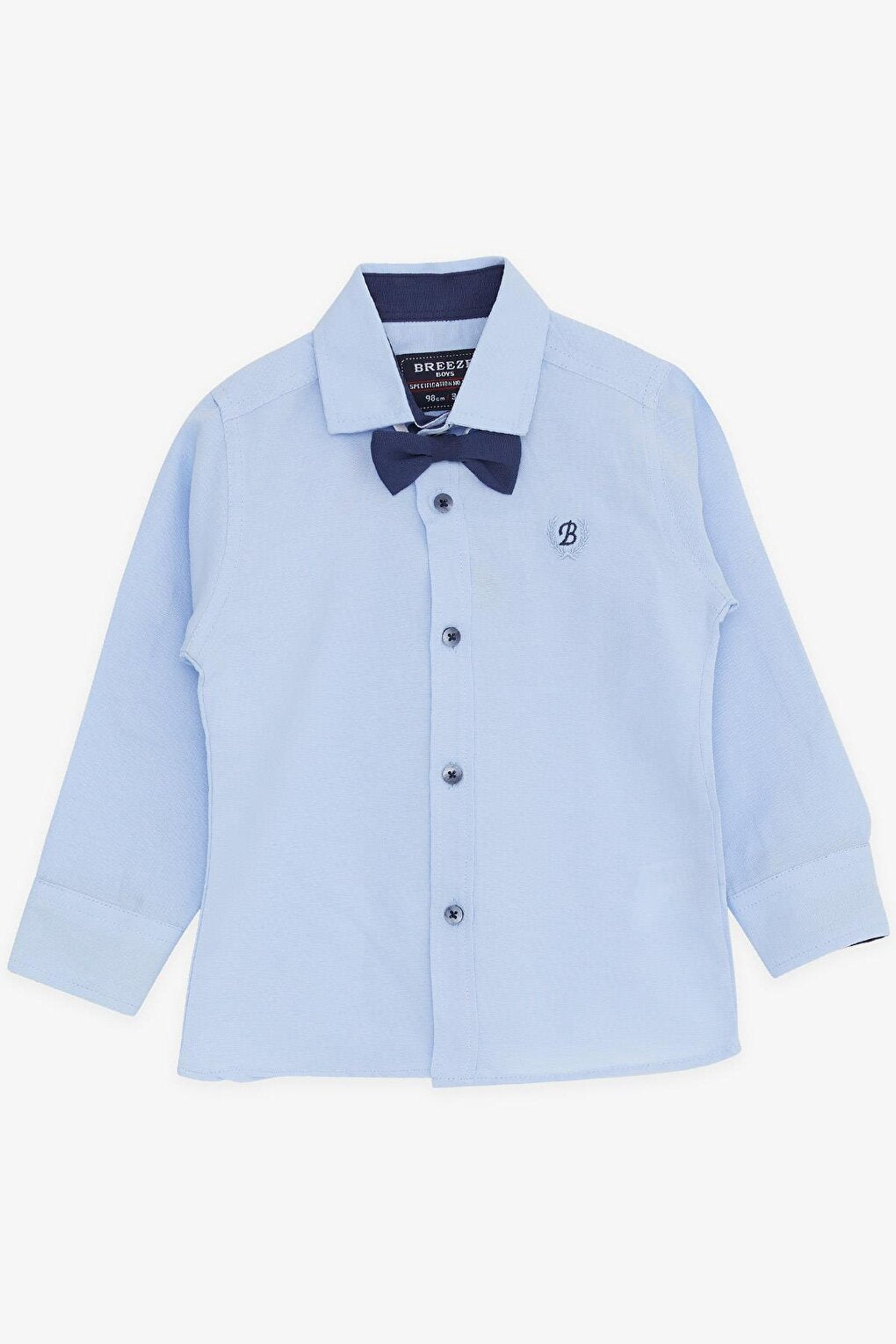 Boy's Shirt Blue with Bow Tie (Age 3-7)