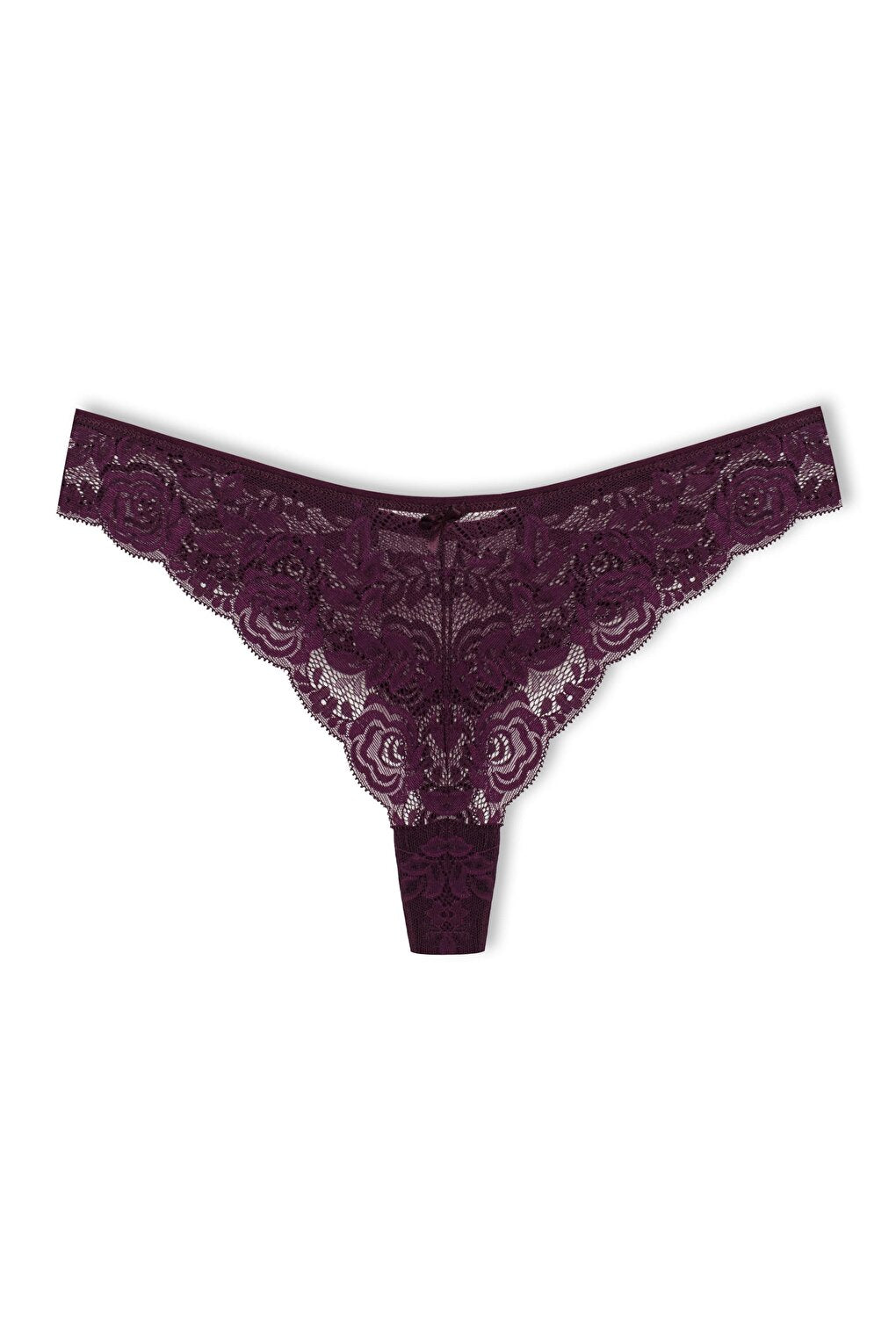 Lace High Waist Brazil Women's Thong Panties Set of 3