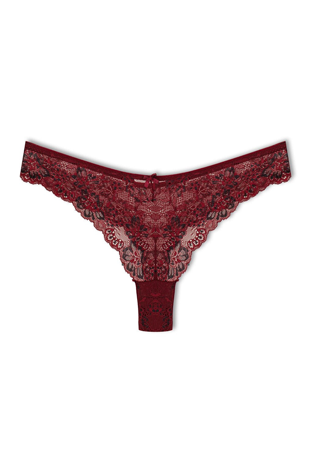 Double Color Lace High Waist Brazilian Women's Thong Panties