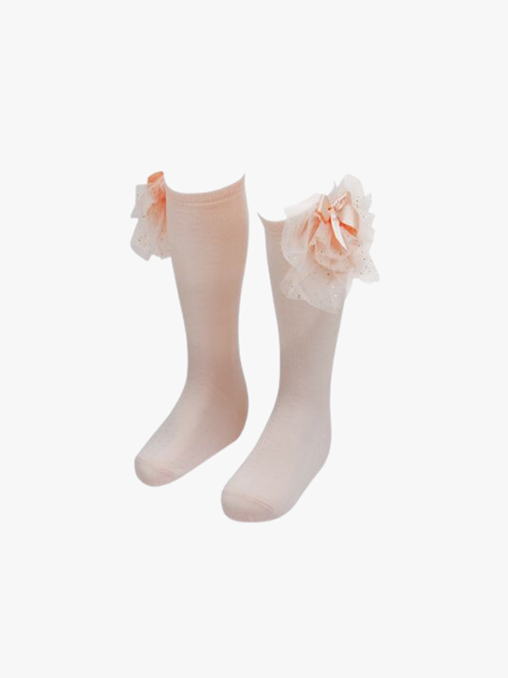 Tulle Bow Detailed Girl's Knee Socks 3-pack