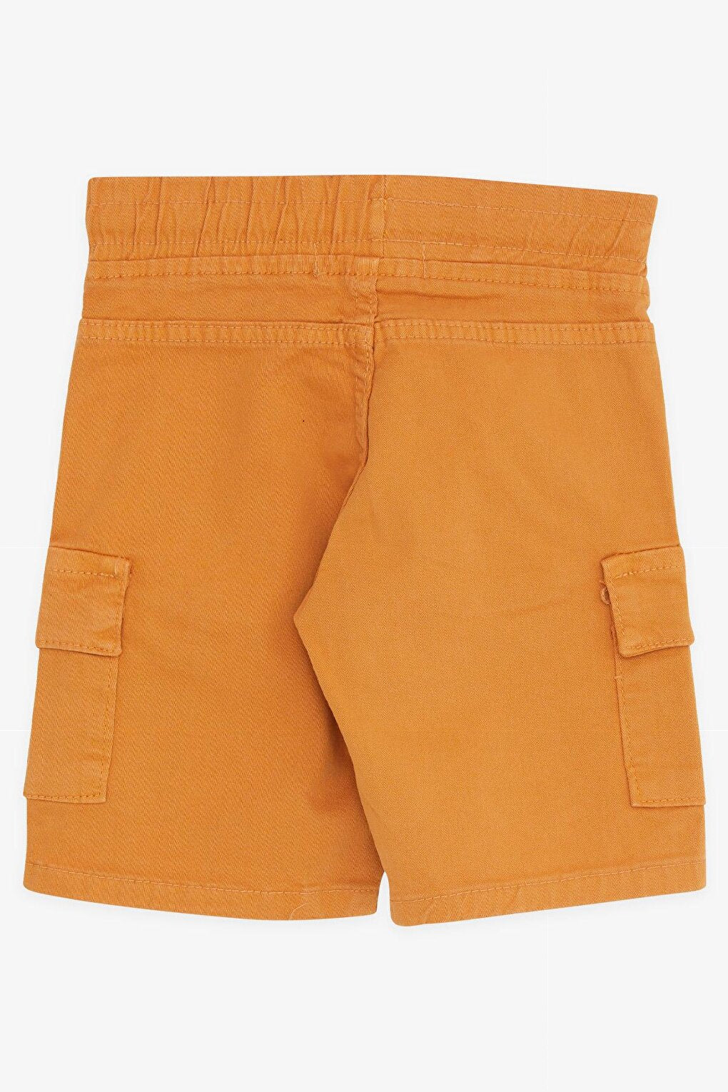 Boys' Shorts with Cargo Pockets and Lace-up Mustard Yellow (Ages 2-6)