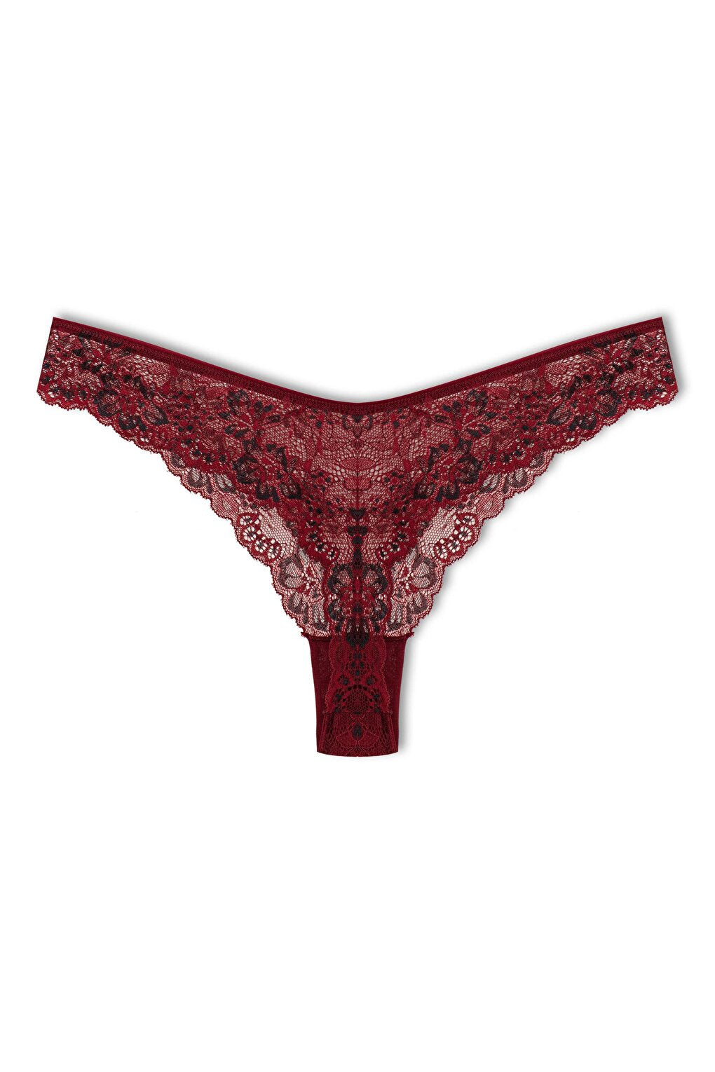 Double Color Lace High Waist Brazilian Women's Thong Panties