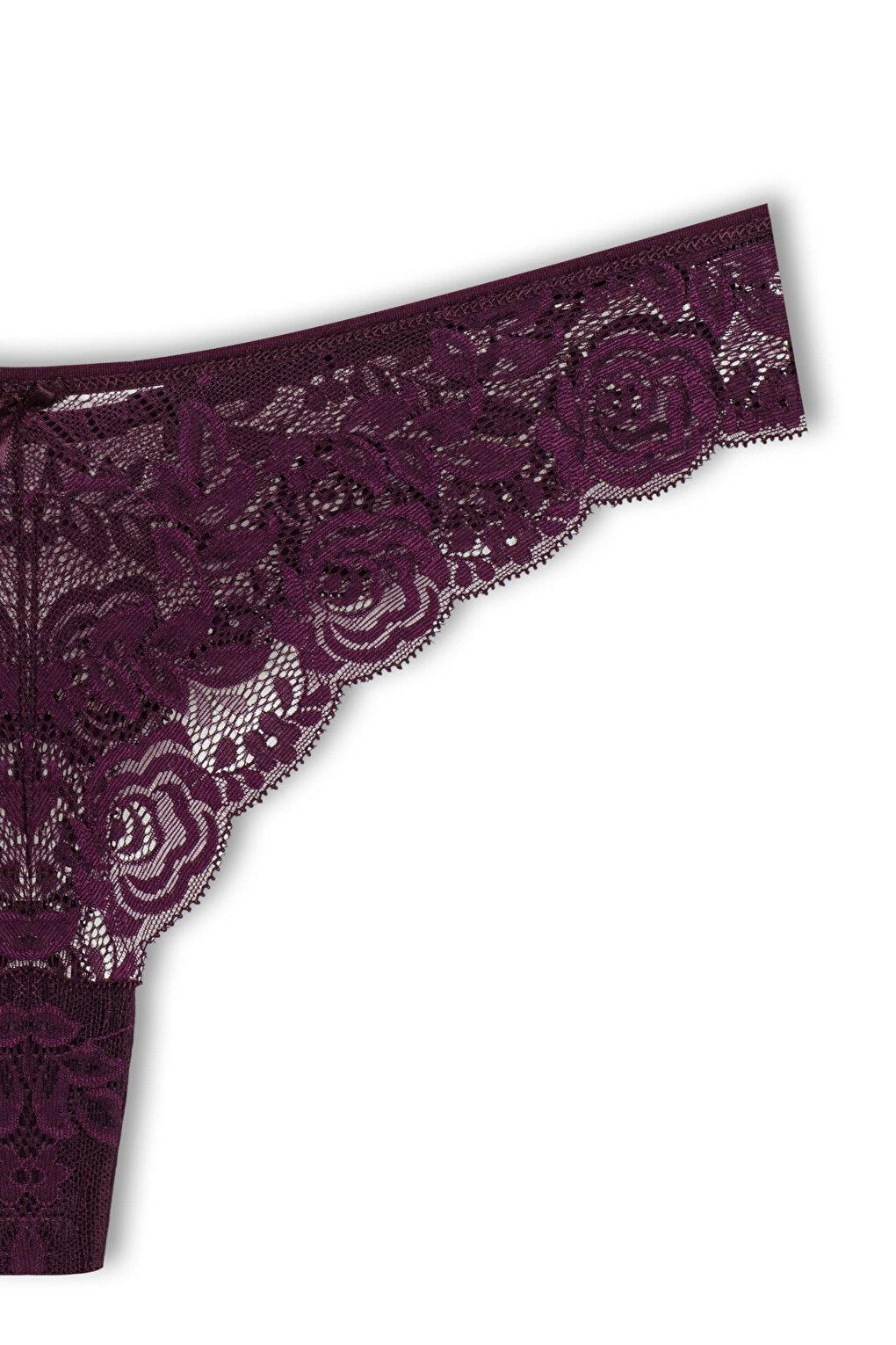 Lace High Waist Brazil Women's Thong Panties Set of 3