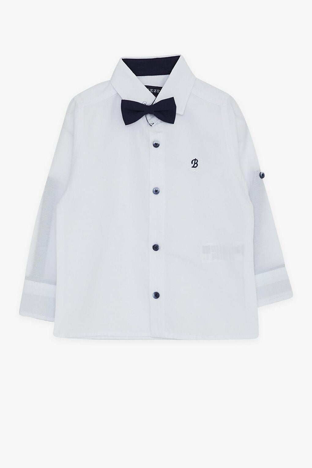 Boy's Shirt White with Bow Tie (Age 3-6)