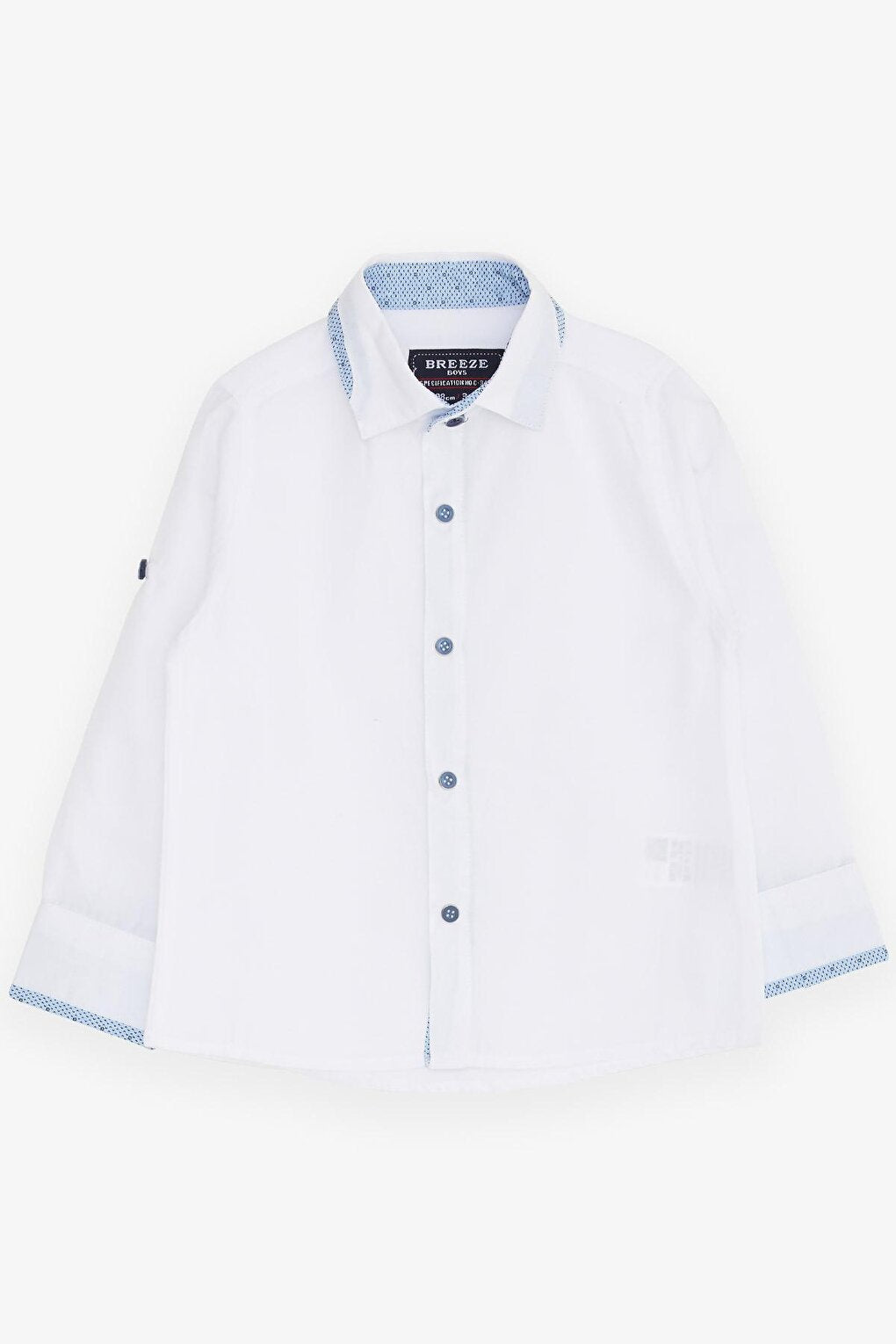 Boy's Shirt with Snap Fasteners White (Age 3-4)