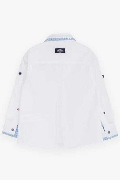 Boy's Shirt with Snap Fasteners White (Age 3-4)