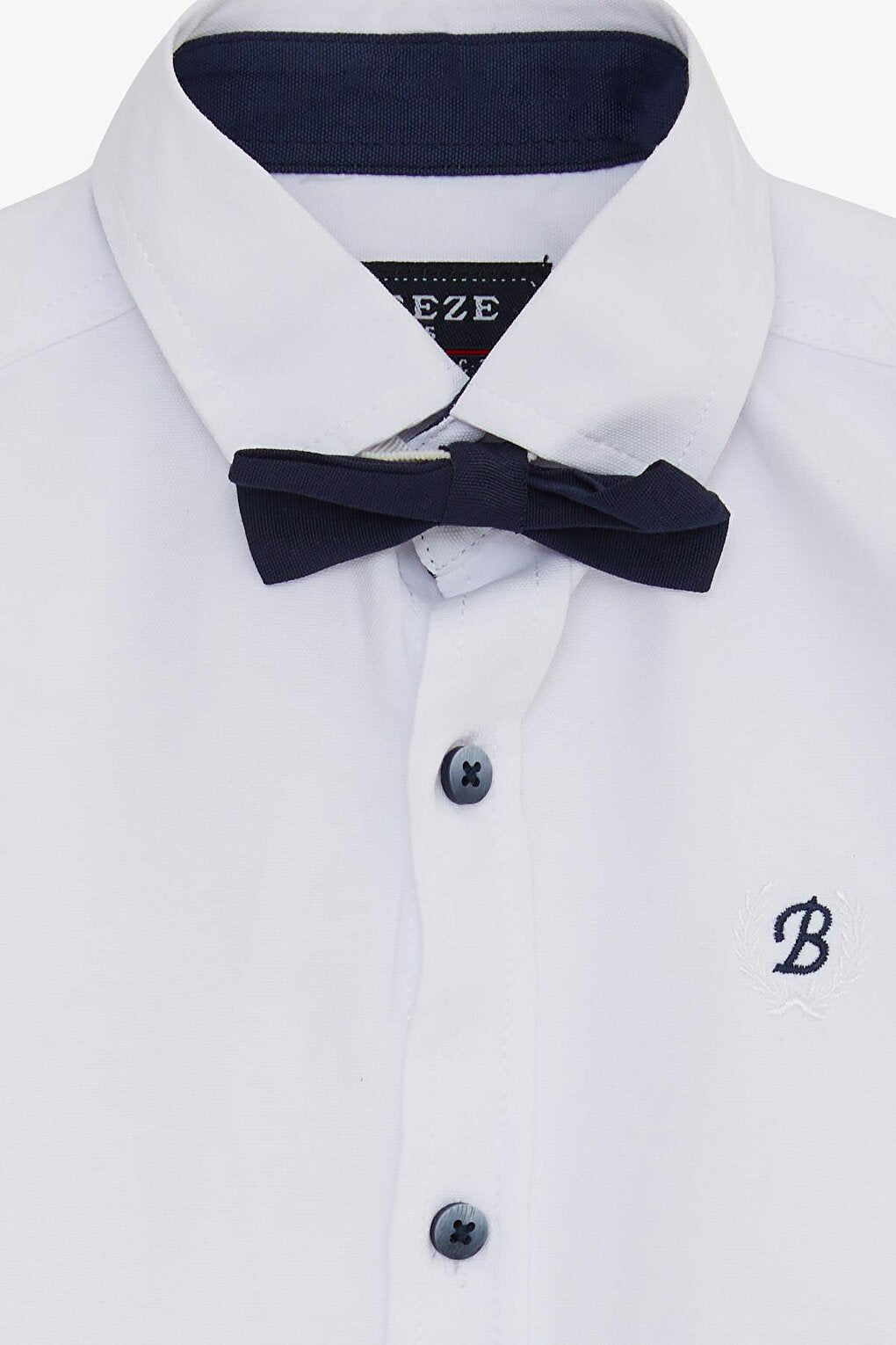 Boy's Shirt White with Bow Tie (Age 3-7)