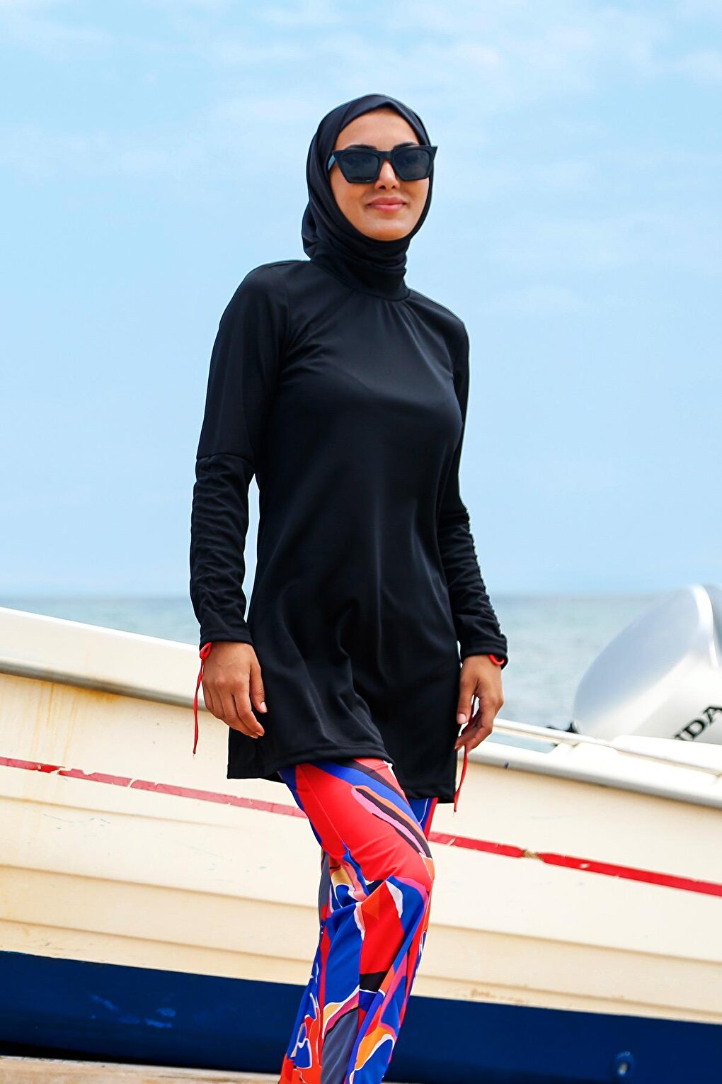 Black Full Covered Hijab Swimsuit R1107